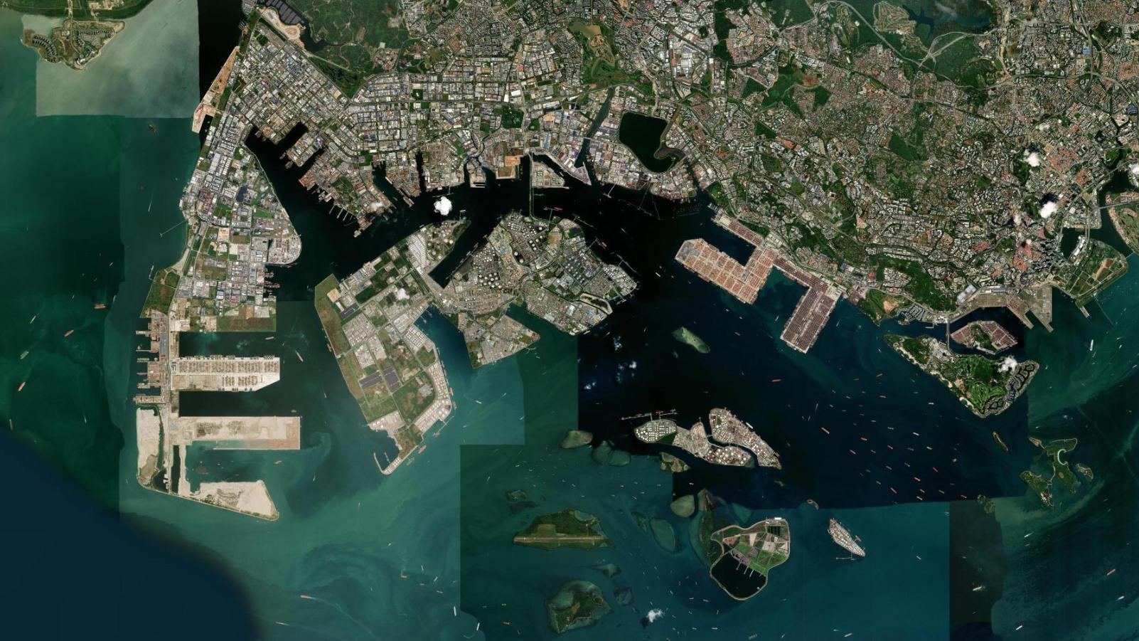 SatQuiz satellite imagery showing various geographic features